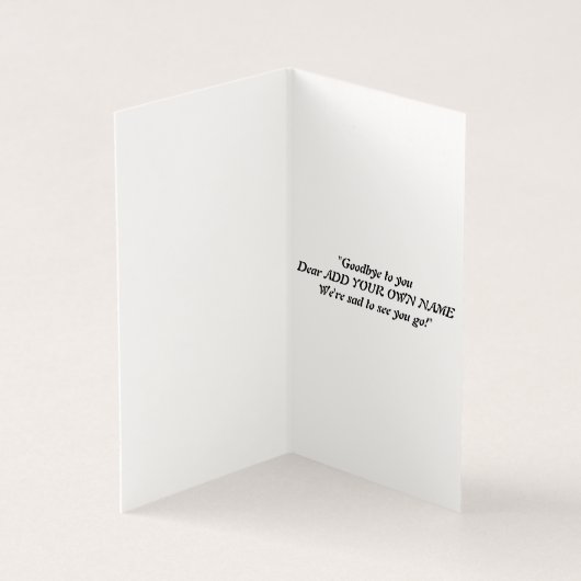 一緒に歌うさよならカスタマイズのカード (内部)