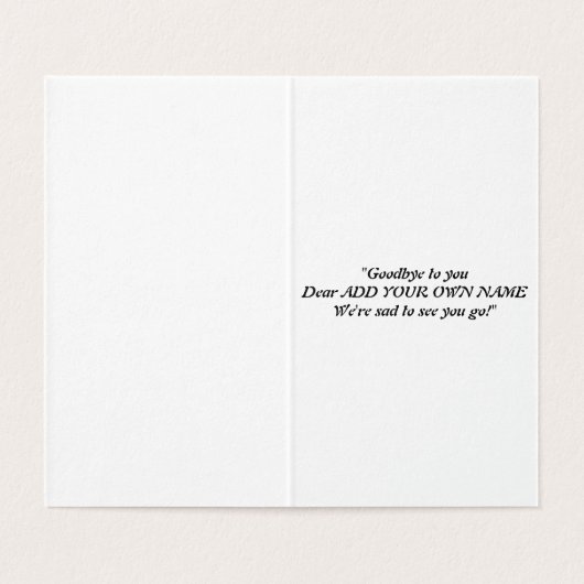 一緒に歌うさよならカスタマイズのカード (内部フラット)