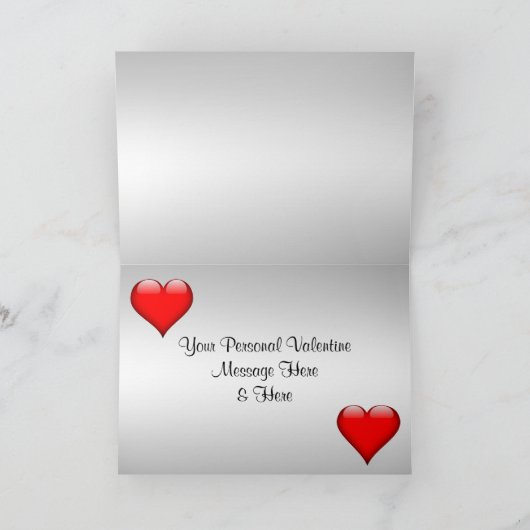 "一緒に永久に"ハートのパズルのバレンタインを愛して下さい シーズンカード (内部)