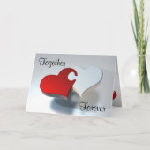 "一緒に永久に"ハートのパズルのバレンタインを愛して下さい シーズンカード (正面)