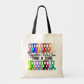 一緒に治癒がんリボンを見つけることができる トートバッグ (正面)