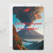 一緒に溶岩し素晴らしよう!火山ワードプレイ 招待状 (正面)