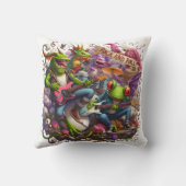 一緒に演奏するロックンロールの生き物 クッション (裏面)