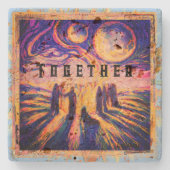 一緒に火の神秘的な ストーンコースター (正面)