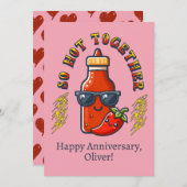 一緒に燃えるほど熱いホットソース 情熱的な記念日 シーズンカード (正面/裏面)