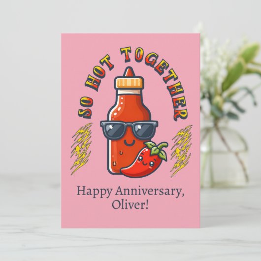 一緒に燃えるほど熱いホットソース 情熱的な記念日 シーズンカード (スタンド正面)
