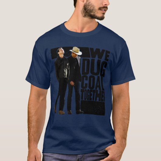 一緒に石炭を掘ったもんね レトロ ギフト レトロ Tシャツ (正面)