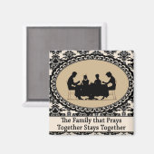 一緒に磁石を祈付ける家族 マグネット (正面/裏面)