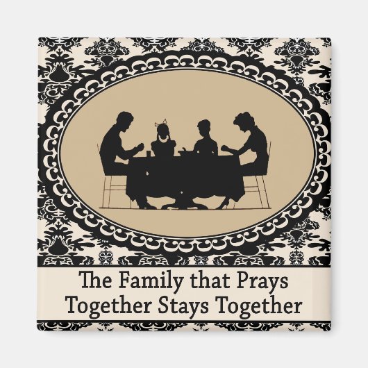 一緒に磁石を祈付ける家族 マグネット (正面)