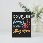 一緒に祈いるカップル ポストカード (スタンド正面)