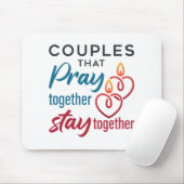 一緒に祈いるカップル マウスパッド (マウス)
