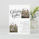 一緒に祝う カップルシャワーのアーチ写真 招待状 (スタンド正面)
