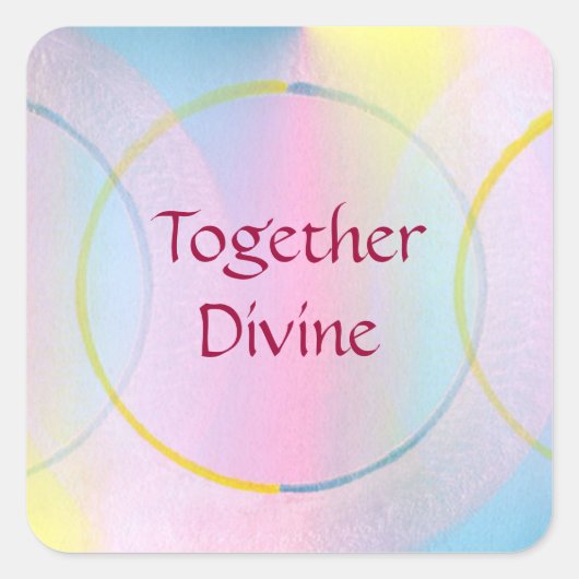 一緒に神の肯定のシール スクエアシール (正面)