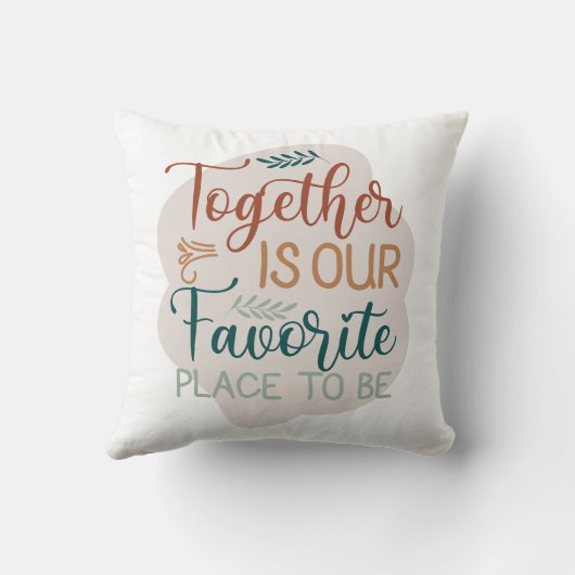 一緒に私たちお気に入りのの家族になる引用文 クッション (裏面)