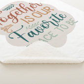 一緒に私たちお気に入りのの家族になる引用文 シェルパブランケット (3/4)