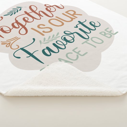 一緒に私たちお気に入りのの家族になる引用文 シェルパブランケット (3/4)