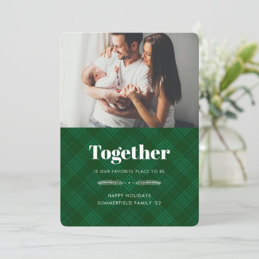 一緒に私たちの写真お気に入りの家族のクリスマス シーズンカード (スタンド正面)