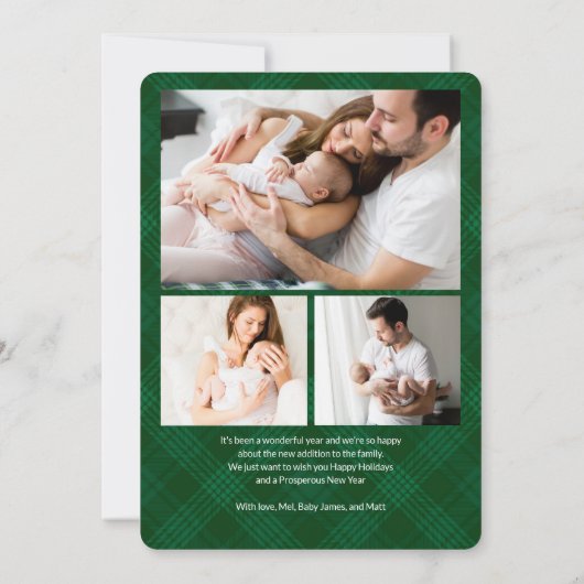 一緒に私たちの写真お気に入りの家族のクリスマス シーズンカード (裏面)