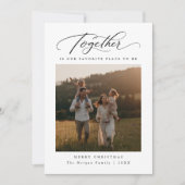 一緒に私たちの場所のお気に入りのクリスマスフォト シーズンカード (正面)
