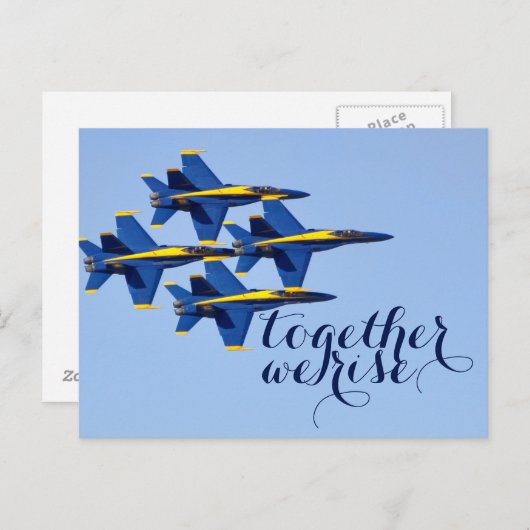 一緒に私たちは青い天使の葉書を立ち上げる ポストカード (正面/裏面)