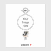 一緒に立っている3つの愛らしいパフィン漫画 シール (シート)