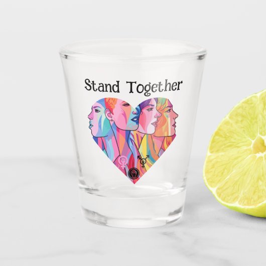 一緒に立つ ショットグラス (正面)