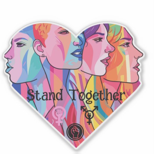 一緒に立つ シール (正面)