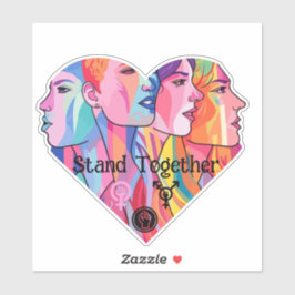 一緒に立つ シール