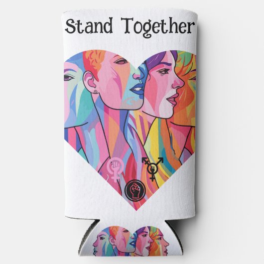 一緒に立つ スリム缶クーラー (正面)