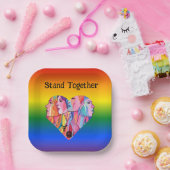 一緒に立つ ペーパープレート (パーティー)