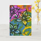 一緒に笑う カード (黄色い花)