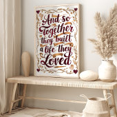 一緒に築いた愛に満ちた生活を祝うアートプリント ポスター