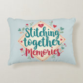 一緒に縫い合わせる思い出の刺繍芸術 アクセントクッション (正面)