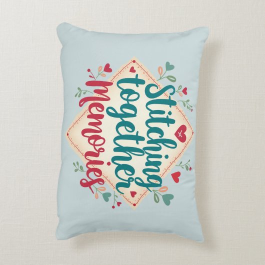 一緒に縫い合わせる思い出の刺繍芸術 アクセントクッション (裏面(縦))