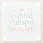 一緒に縫い合わせる思い出の刺繍芸術 ガラスコースター (裏面)