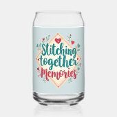 一緒に縫い合わせる思い出の刺繍芸術 ガラス缶 (正面)