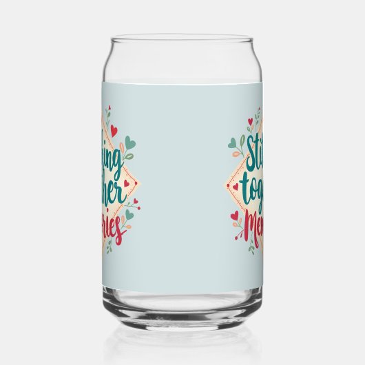 一緒に縫い合わせる思い出の刺繍芸術 ガラス缶 (右)