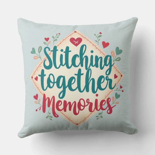 一緒に縫い合わせる思い出の刺繍芸術 クッション (裏面)