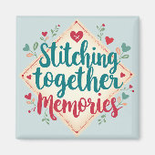 一緒に縫い合わせる思い出の刺繍芸術 マグネット (正面)