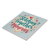 一緒に縫い合わせ思い出の刺繍 タイル (側面)