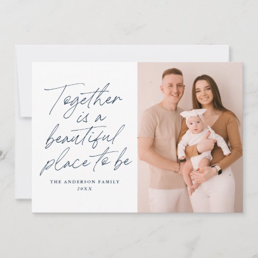 一緒に美しい海軍写真を撮る シーズンカード (正面)