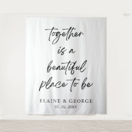 一緒に美しい結婚の写真の背景 タペストリー