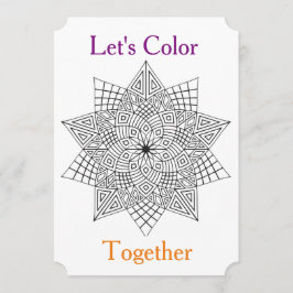 一緒に色を塗ろう カラーリングパーティーの招待状 招待状