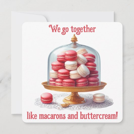 一緒に行く – バレンタインデーのカード サンキューカード (正面)