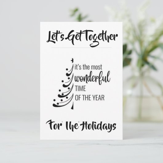 「一緒に行こう」と美しい休日招待状 招待状 (スタンド正面)