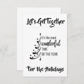 「一緒に行こう」と美しい休日招待状 招待状 (正面/裏面)