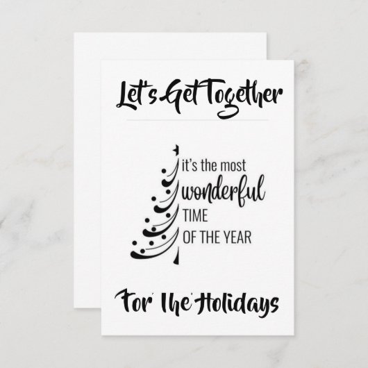 「一緒に行こう」と美しい休日招待状 招待状 (正面/裏面)