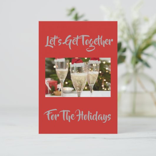 「一緒に行こう」と美しい休日招待状 招待状 (スタンド正面)