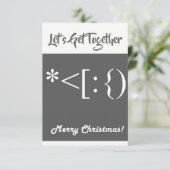 「一緒に行こう」クリスマスカッコいい招待状 招待状 (スタンド正面)