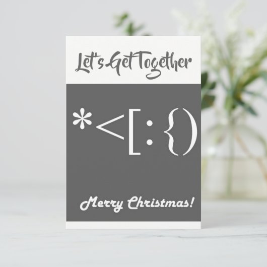 「一緒に行こう」クリスマスカッコいい招待状 招待状 (スタンド正面)